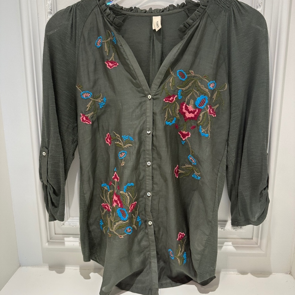 Tiny Embroidered blouse from Anthropologie